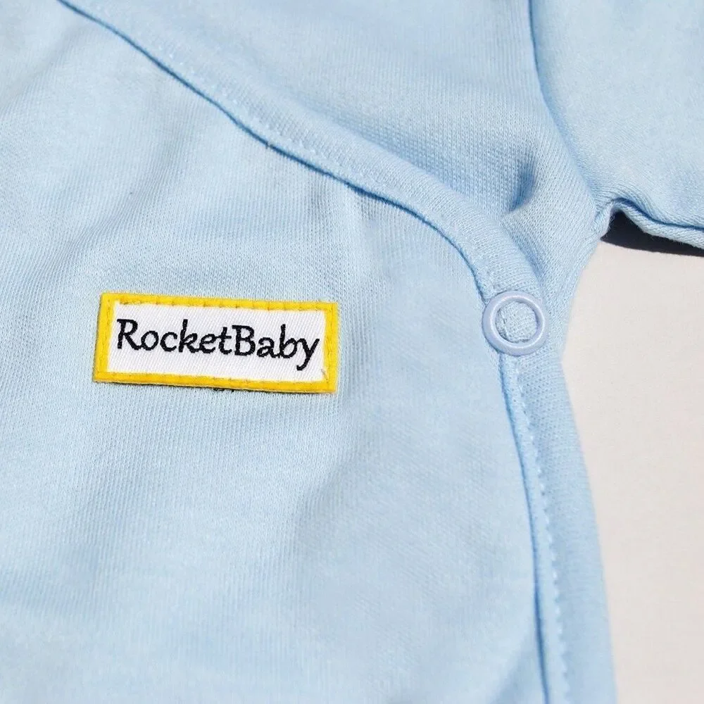 ROCKETBABY Bodysuit Kimono Short Sleeve Baby Blue